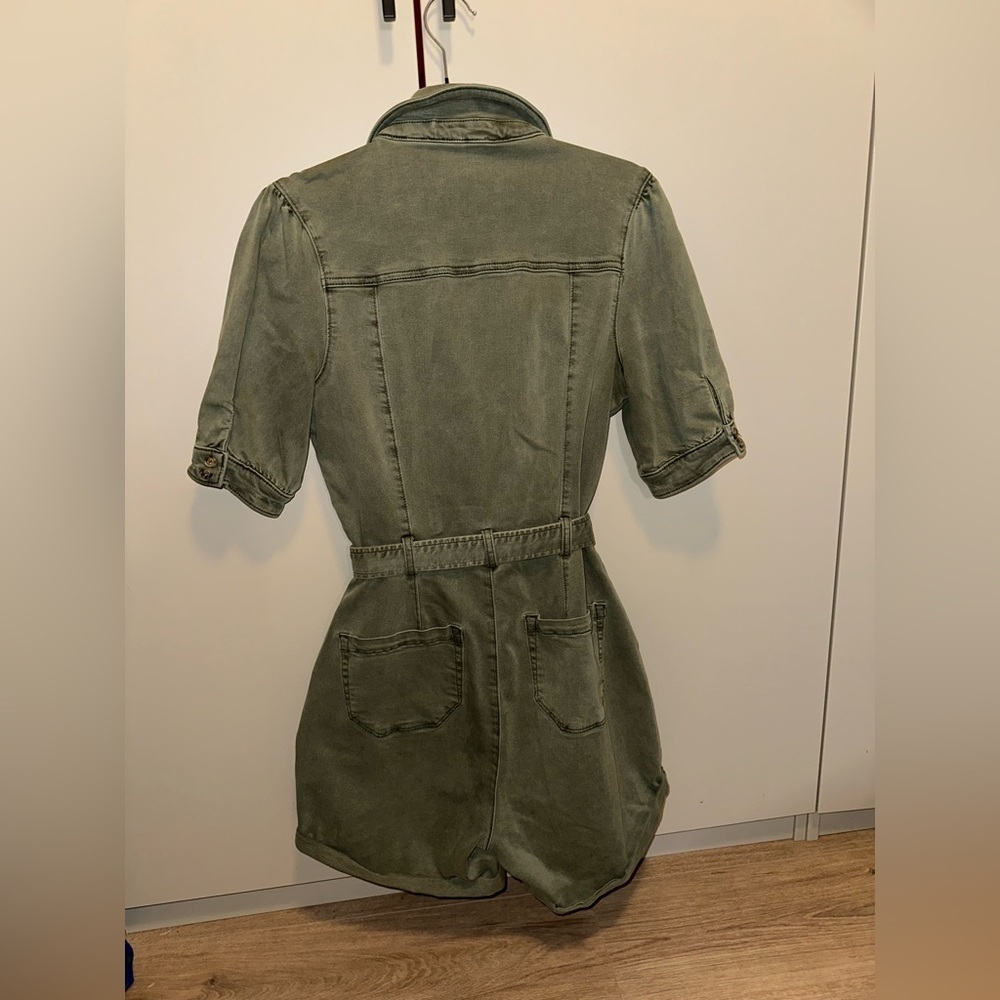 PAIGE MAYSLIE Romper - Vintage Ivy Green Size 4 - Picture 7 of 9